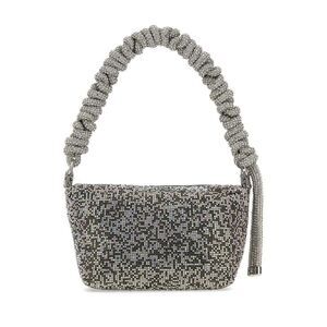 KARA Crystal Embellished Shoulder Bag Women BLACK Handbags